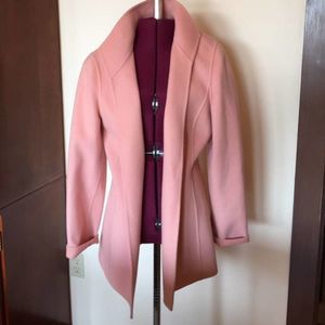 Linda Allard Ellen Tracy Light Pink Wool Jacket Coat Coatagain 6
